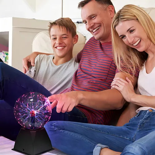 Lámpara Bola de Plasma Táctil 12cm Rayos LED Decorativa Interactiva