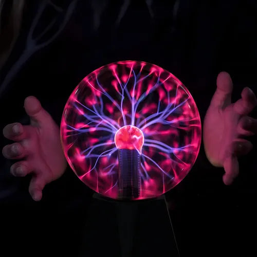 Lámpara Bola de Plasma Táctil 12cm Rayos LED Decorativa Interactiva