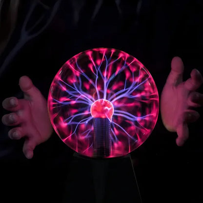 Lámpara Bola de Plasma Táctil 12cm Rayos LED Decorativa Interactiva