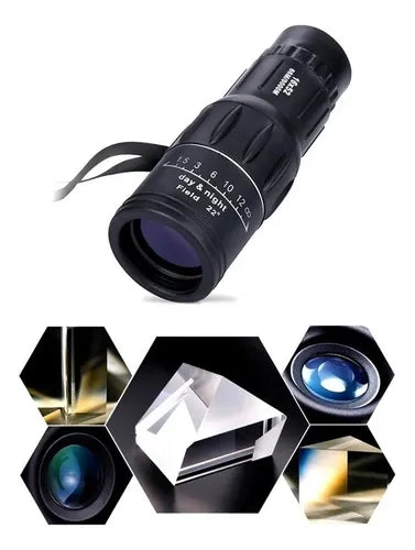 Telescopio Monocular HD 16x52 | Visión Óptica de Largo Alcance para Naturaleza y Zoológicos