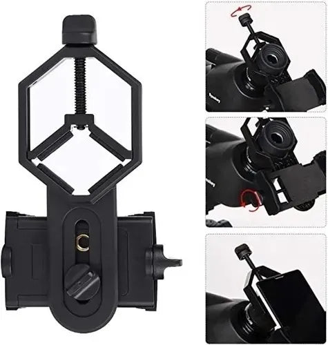 Adaptador Universal para Teléfono Celular | Compatible con Telescopios, Binoculares, Monoculares y Microscopios