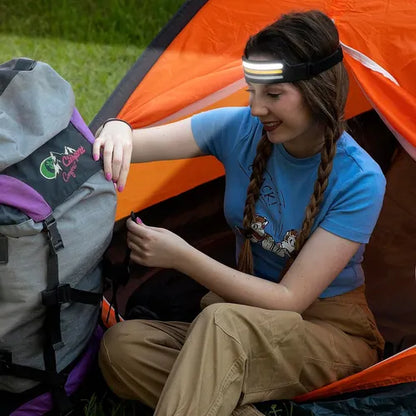 Linterna Frontal Recargable con Sensor y Tres Tiras LED – Potente, Resistente y Versátil para Actividades Profesionales y Outdoor