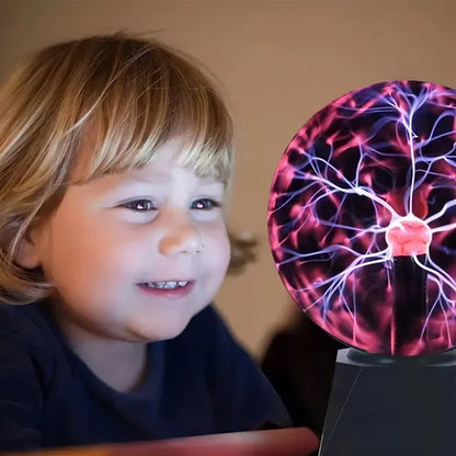 Lámpara Bola de Plasma Táctil 12cm Rayos LED Decorativa Interactiva